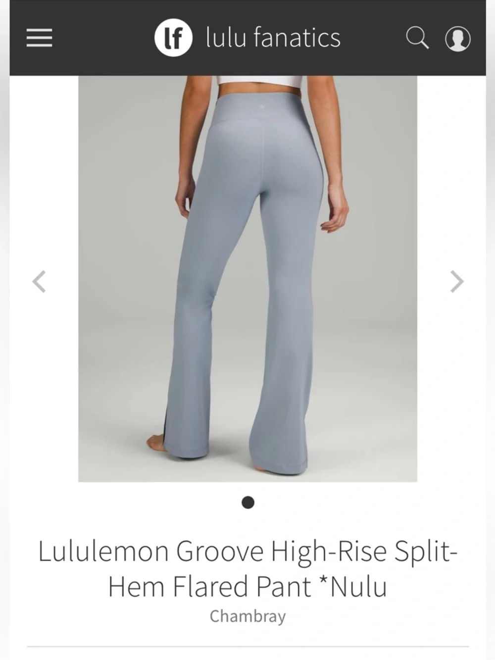 Lululemon light blue Groove High-Rise Split-Hem Flared Pant *Nulu Size 12 - Picture 14 of 14